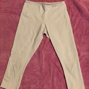 White Lululemon Crop Yoga Pants